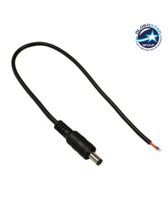 GloboStar® 70734 Male Connector με Καλώδιο 5.5*2.1